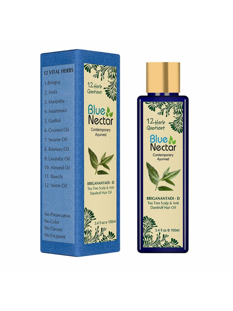 Blue Nectar Briganantadi - D Tea Tree Scalp & Anti Dandruff Hair Oil-image-39