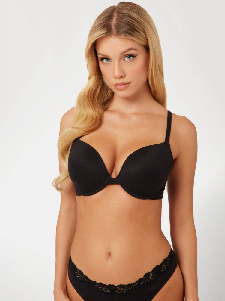 guess fashion Guess Polyamide Solid Black Push Up Bra-picture-26