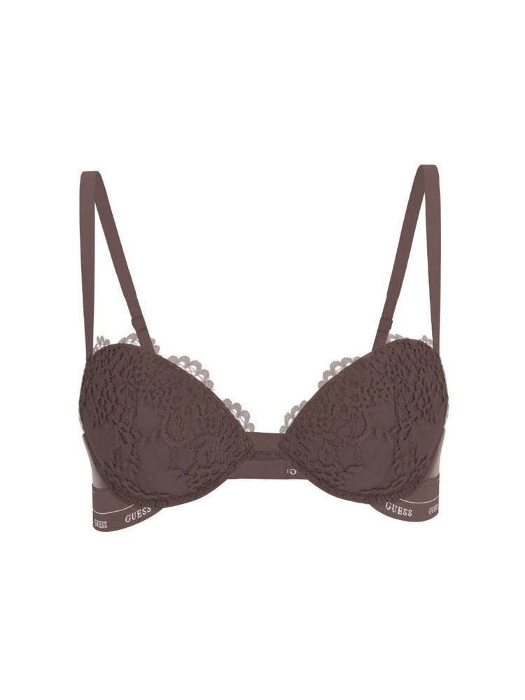 guess fashion Guess Polyamide Self Design Brown Push Up Bra-picture-28