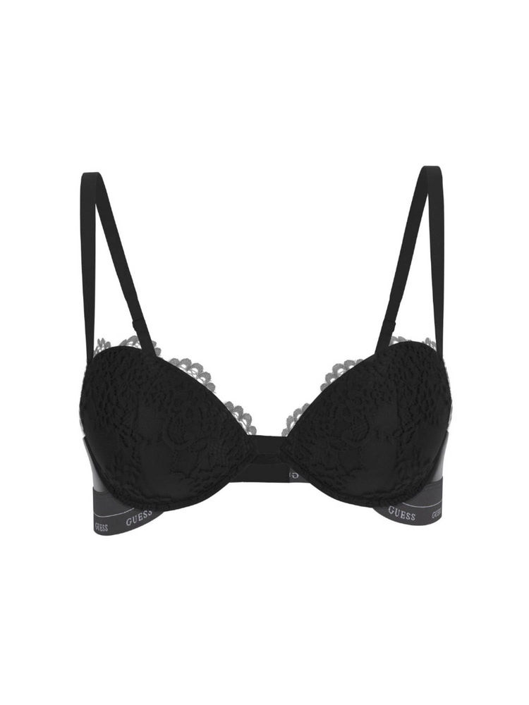 guess fashion Guess Polyamide Self Design Black Push Up Bra-picture-27
