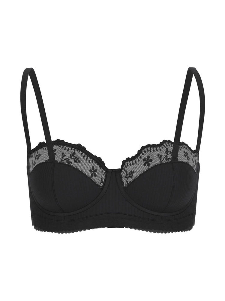 guess fashion Guess Polyamide Full Coverage Lining Balconette Black Nylon Bra-picture-16