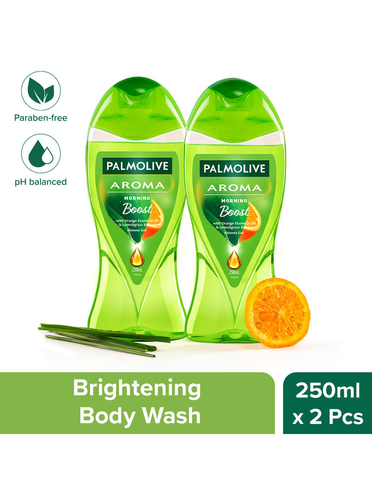 Palmolive Orange Essential Oil & Lemongrass Aroma Morning Boost (Tonic) Body Wash Combo