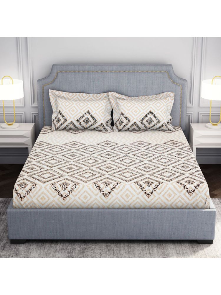 Welspun forever Microfiber-Beige Bedsheet with Pillow Covers-image-22