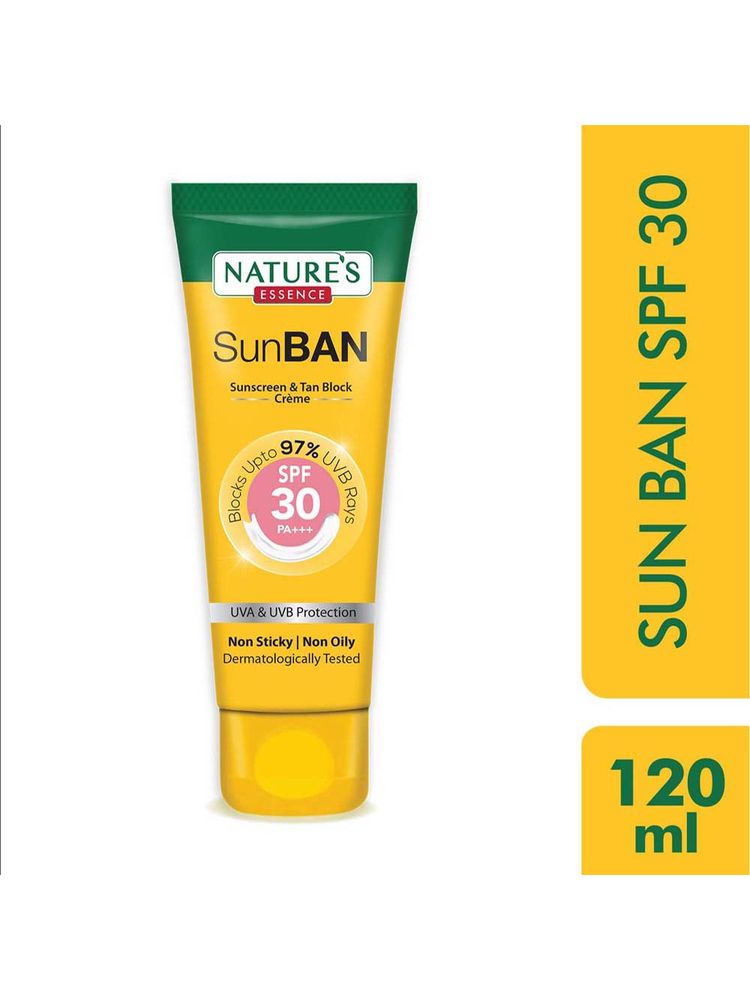 Nature's Essence Sunban SPF 30 PA+++ Sunscreen & Tan Block Creme-picture-25
