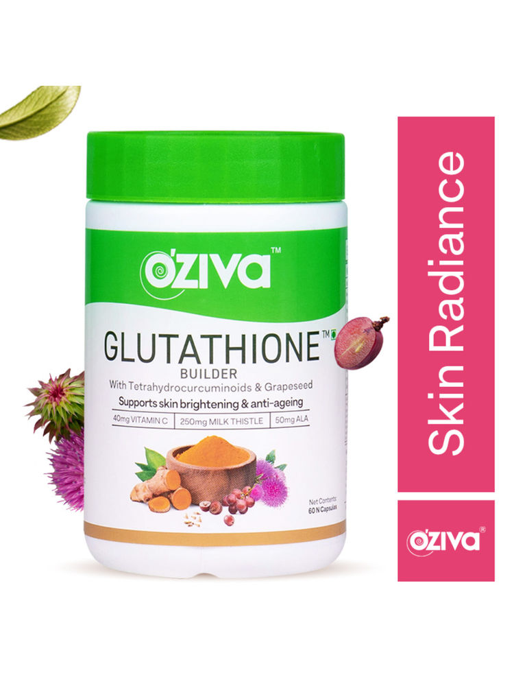 OZiva Glutathione Builder Milk Thistle & Grapeseed for Anti-Pigmentation & Glow