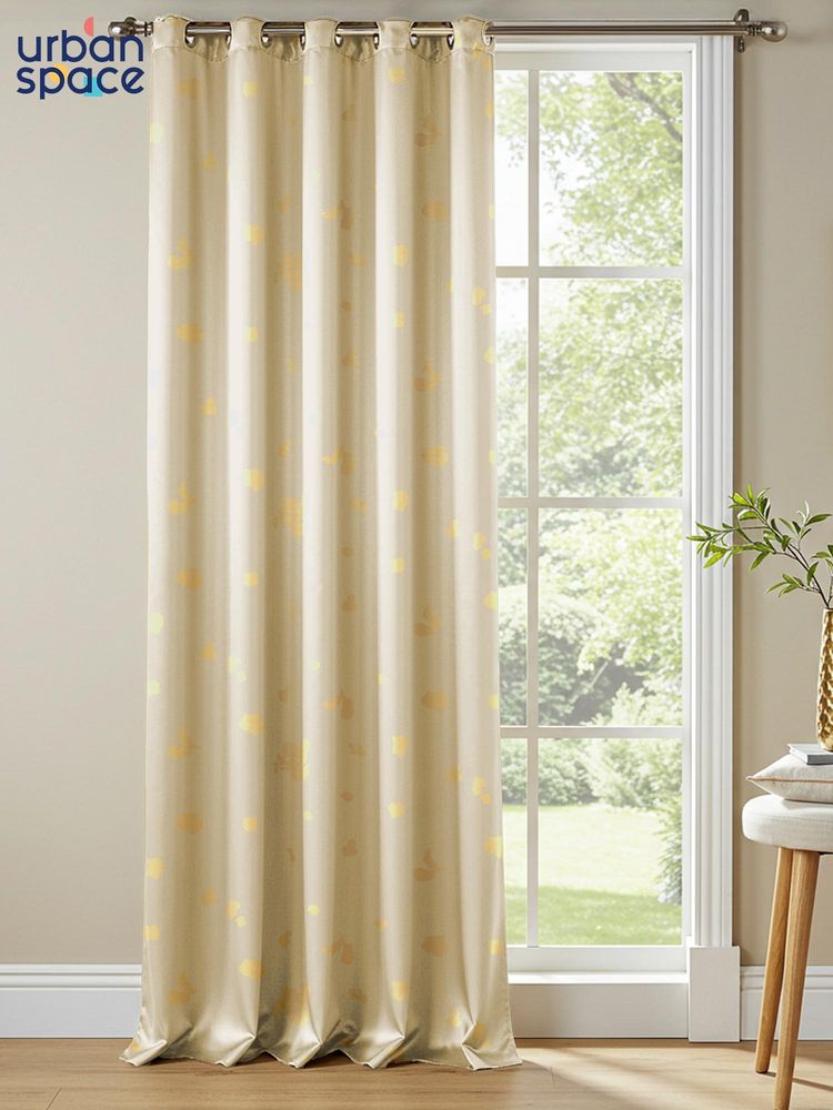 Urban Space 100% True Blackout Foil Window Curtains - Dalmatian Beige-image-39