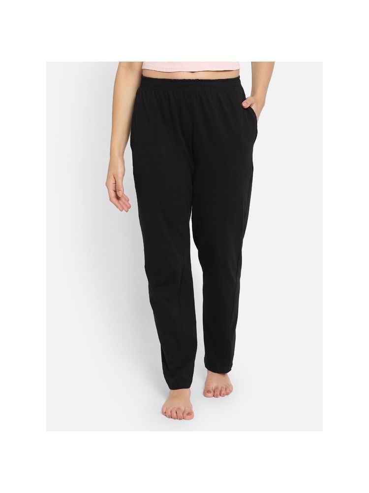 Clovia Cotton Rich Pyjama In Black-image-36