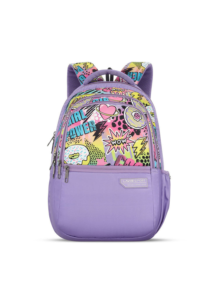 Lavie Sport Unisex Power School Casual Backpack (Purple) (M)-image-35