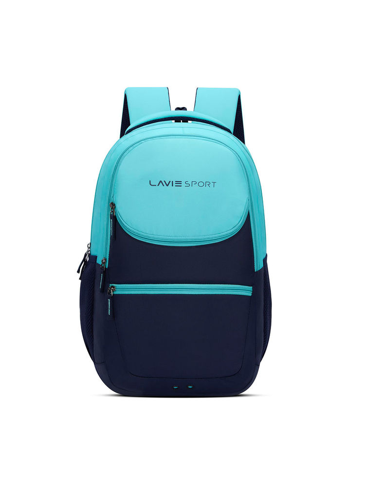 Lavie Sport 29L Atlas Backpack 19 inches Laptop Compatible (Aqua/ Navy Blue)-image-4