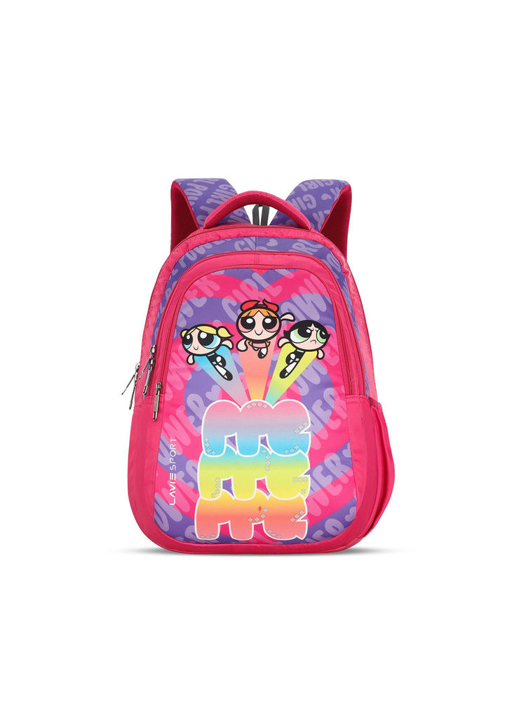 Lavie Sport Women's Powerpuffgirls School Casual Backpack (Pink) (M)-picture-13