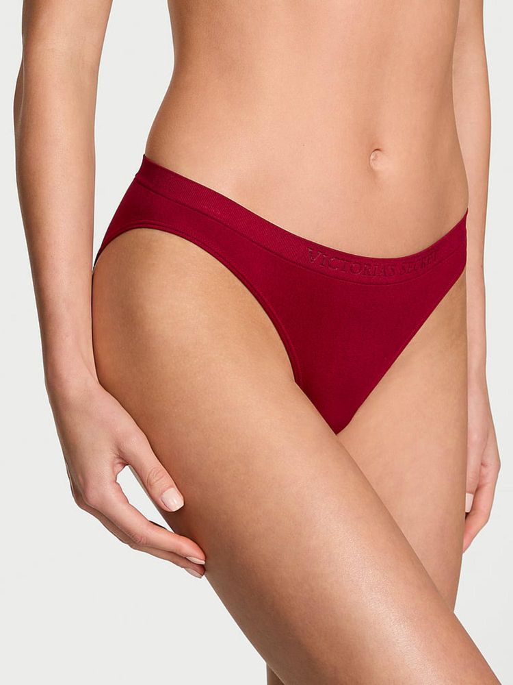 Victoria's Secret Maroon Seamless Shine Bikini Panty-image-26