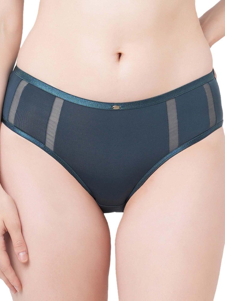 SOIE Womens Blue High Waist Full Coverage Ultra Soft Brief-picture-18