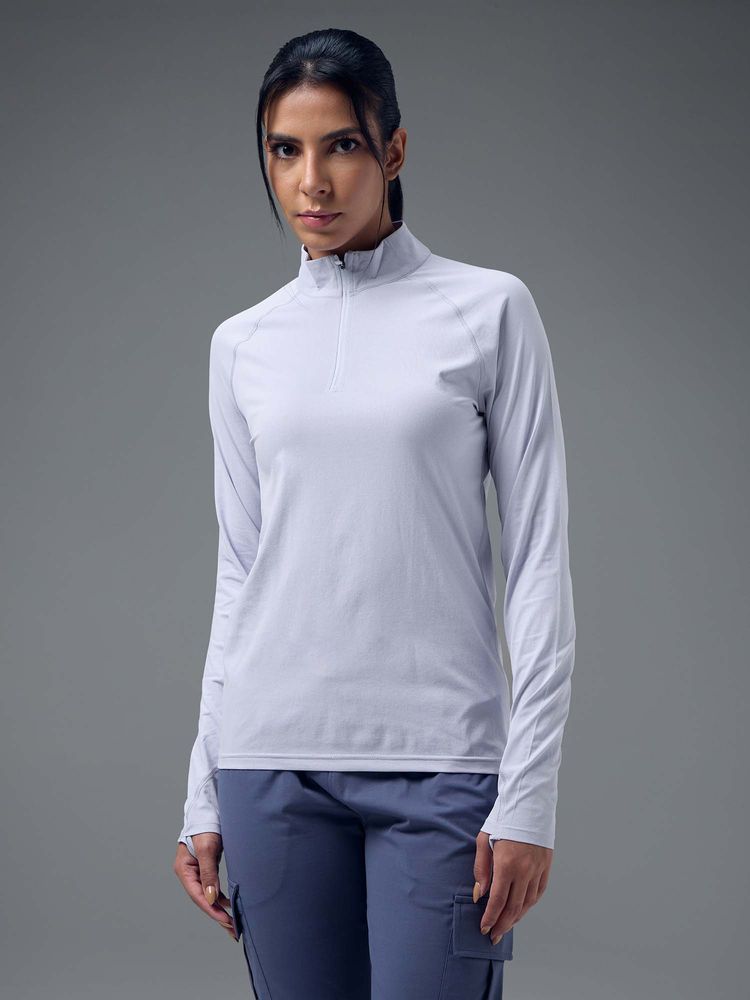 Technosport Lavender Solid Slim T-Shirt-picture-11