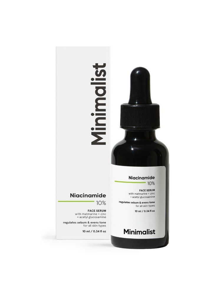 Minimalist 10% Niacinamide Face Serum With Matmarine + Zinc For Reducing Oil & Blemishes