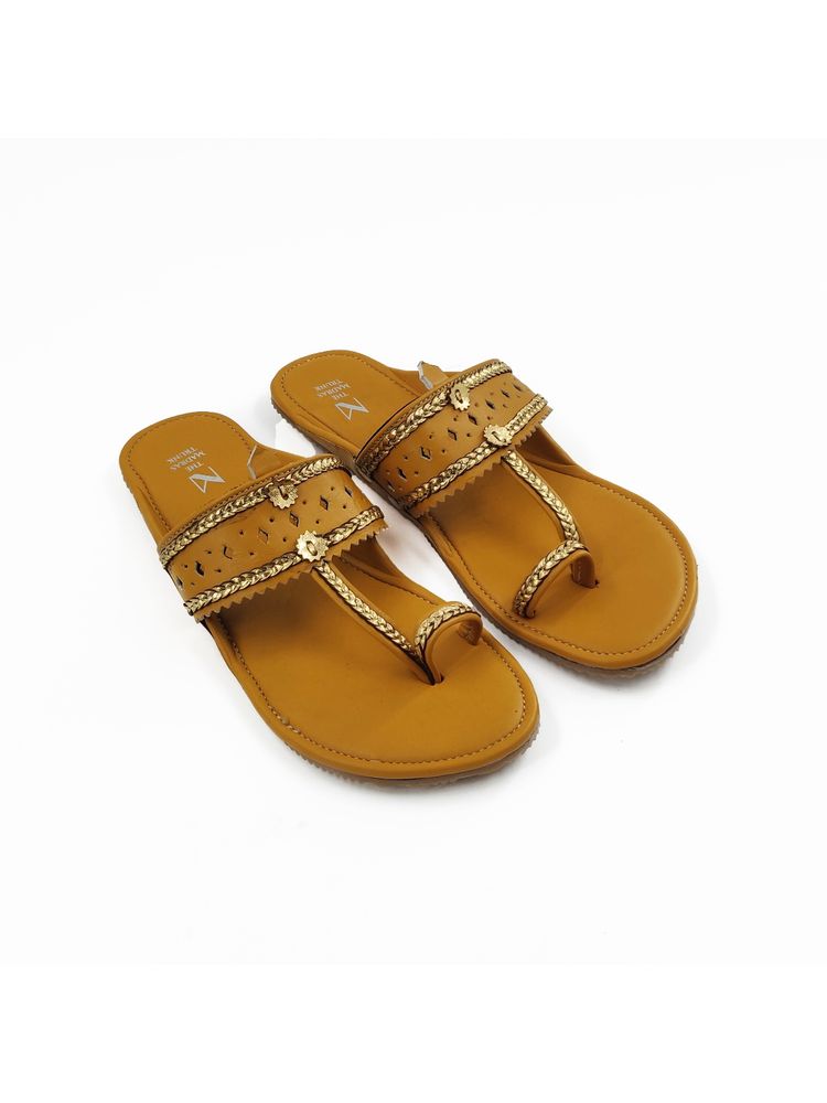 The Madras Trunk Yellow Kolhapuris