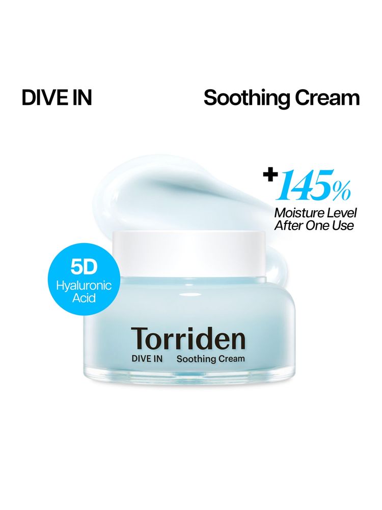 Torriden Dive In Soothing Cream - Korean Hyaluronic Acid Gel Moisturizer for Oily, Combination Skin-picture-1