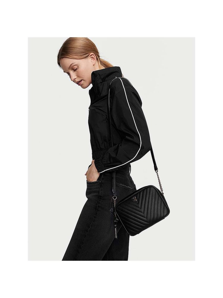 Victoria's Secret Women Black Crossbody Camera Bag-image-6