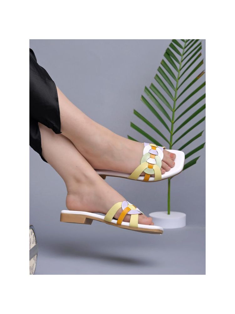 Shoetopia Casual White Flats for Women-picture-23