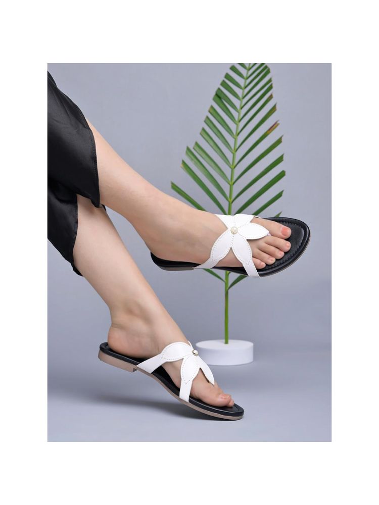 Shoetopia Stylish Casual White Flats for Women-picture-28