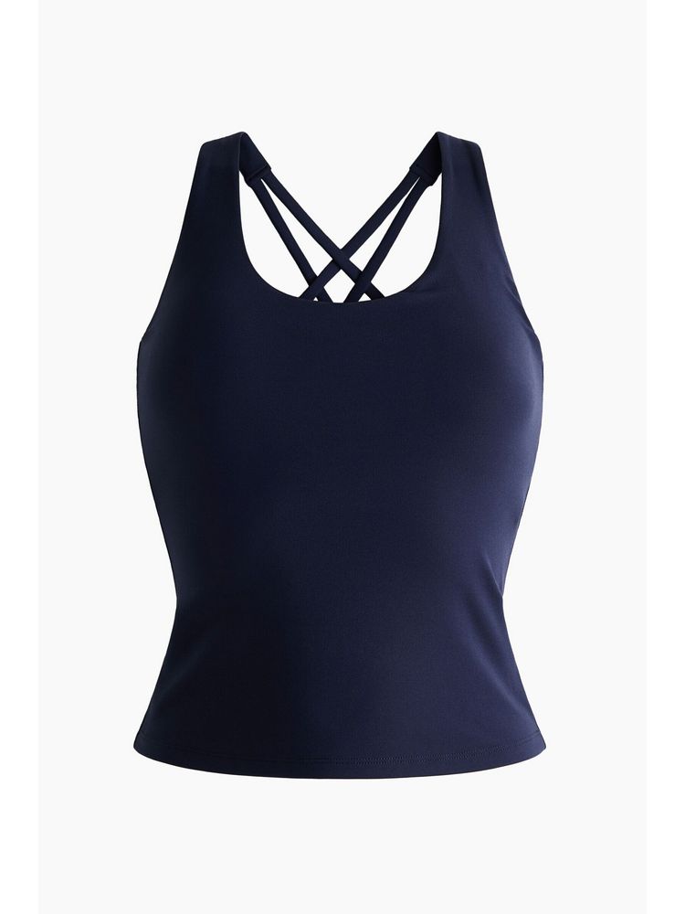 H&M Women Blue Sports Vest Top with Soft Move-picture-22