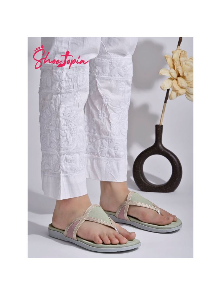 Shoetopia Stylish & Comfortable Green Flats-picture-16