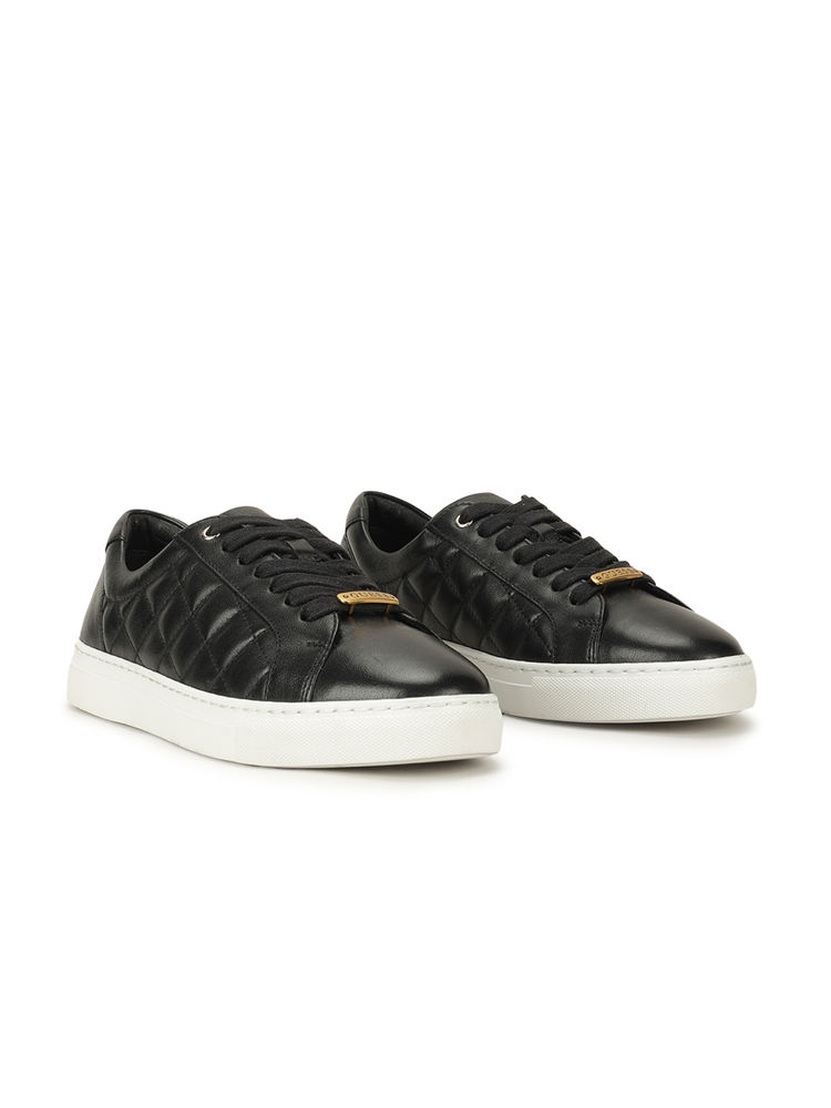 Guess Women Black Quilted Lace-Up Sneakers-image-33