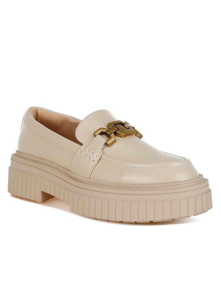 London Rag Women Beige Loafers-image-24