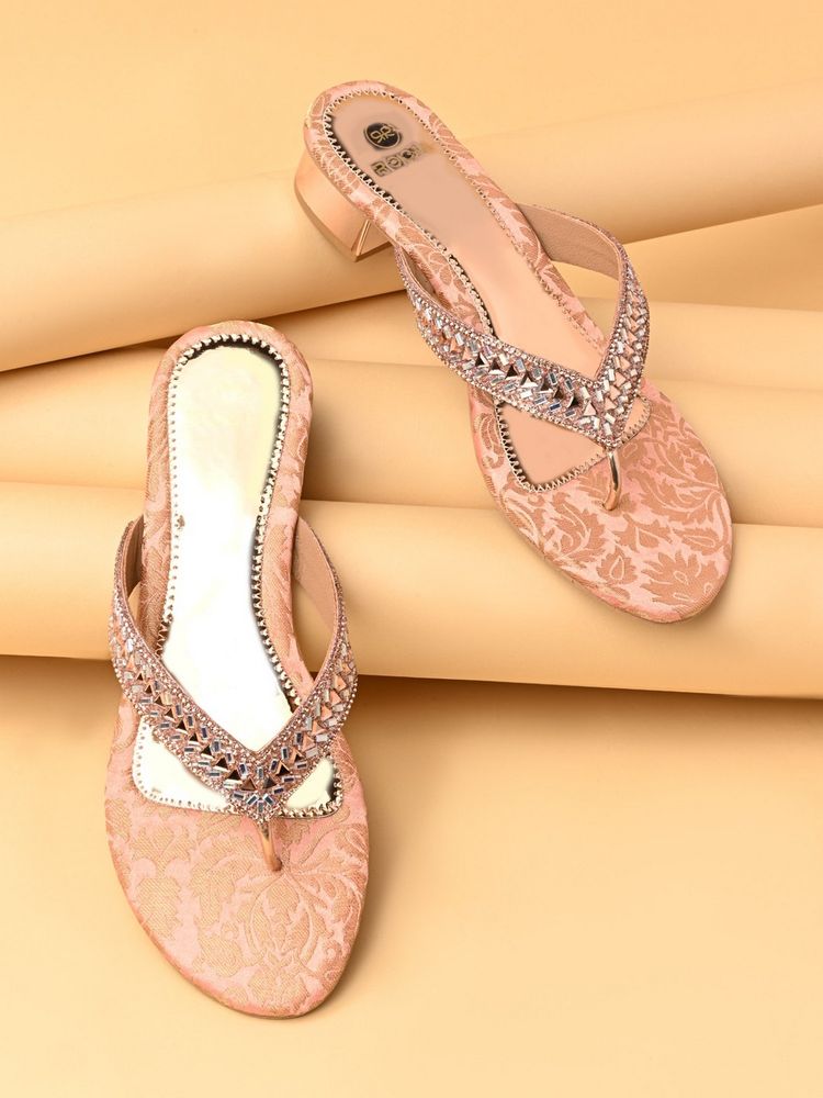 ROCIA By Regal Pink Women Diamond Embellished Block Heels-image-47