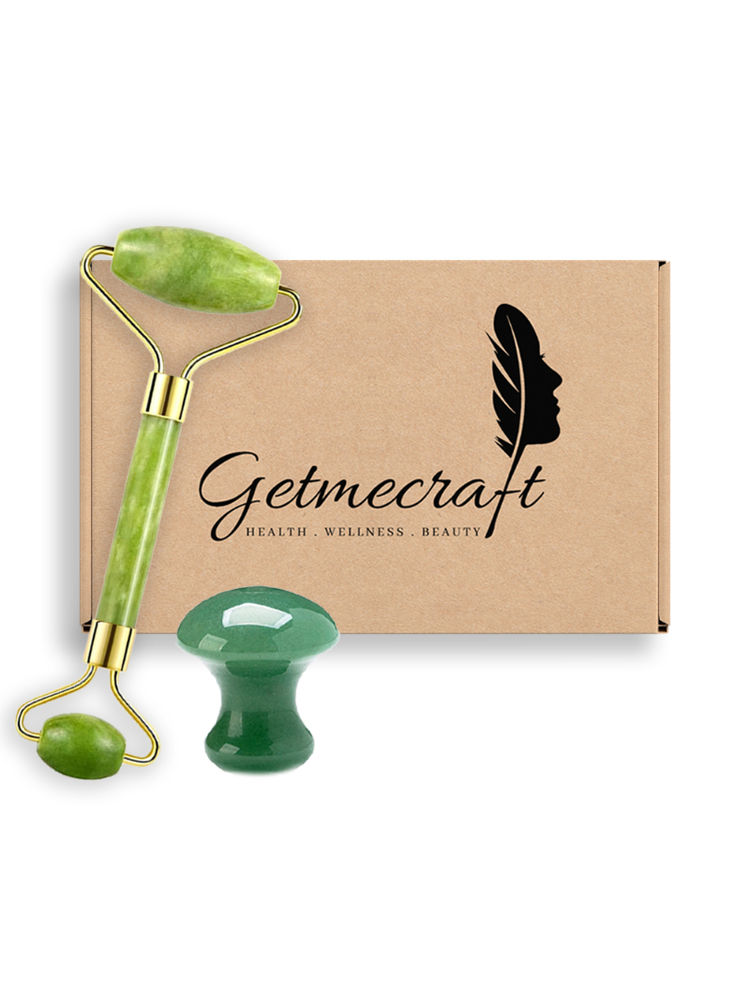 Getmecraft Jade Face Roller And Mushroom Gua Sha Facial Massage Tool Set-picture-32