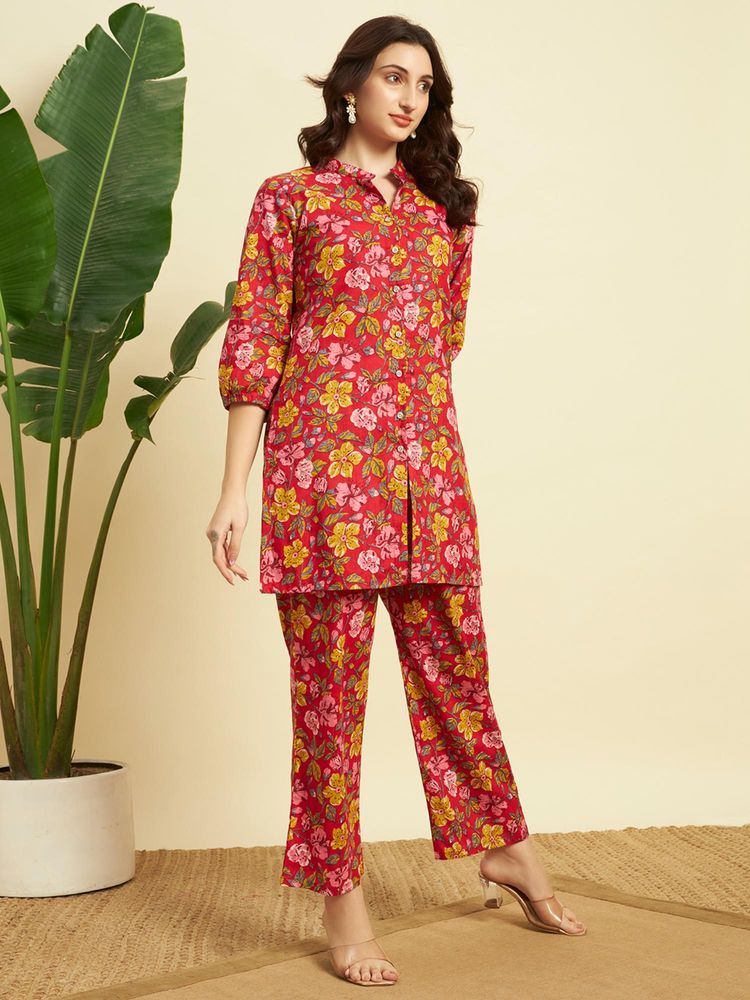 SEPHANI Red Tie & Dye Nightsuit Set-picture-10