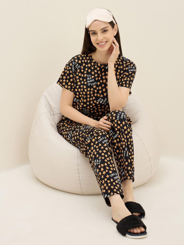 Sweet Dreams Womens Typographic Printed Pyjama Set-picture-30