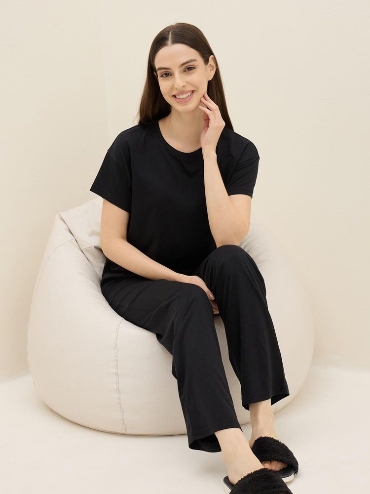Sweet Dreams Womens Solid Pyjama Set-picture-26