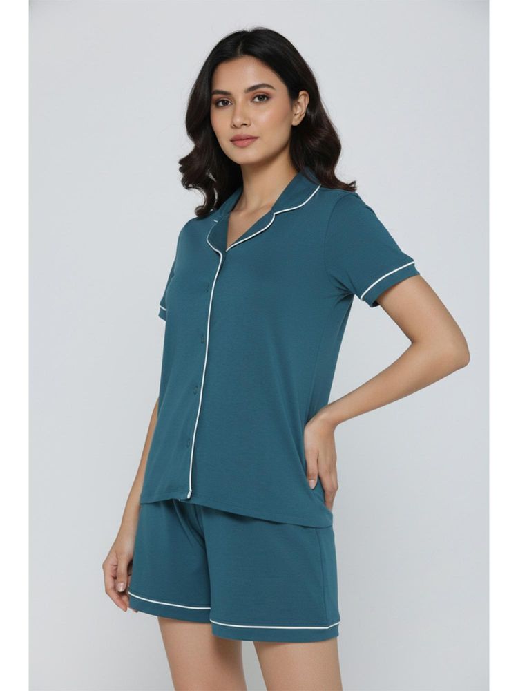 Zivame Tencel Knit Cotton Short Set - Dragonfly-picture-23