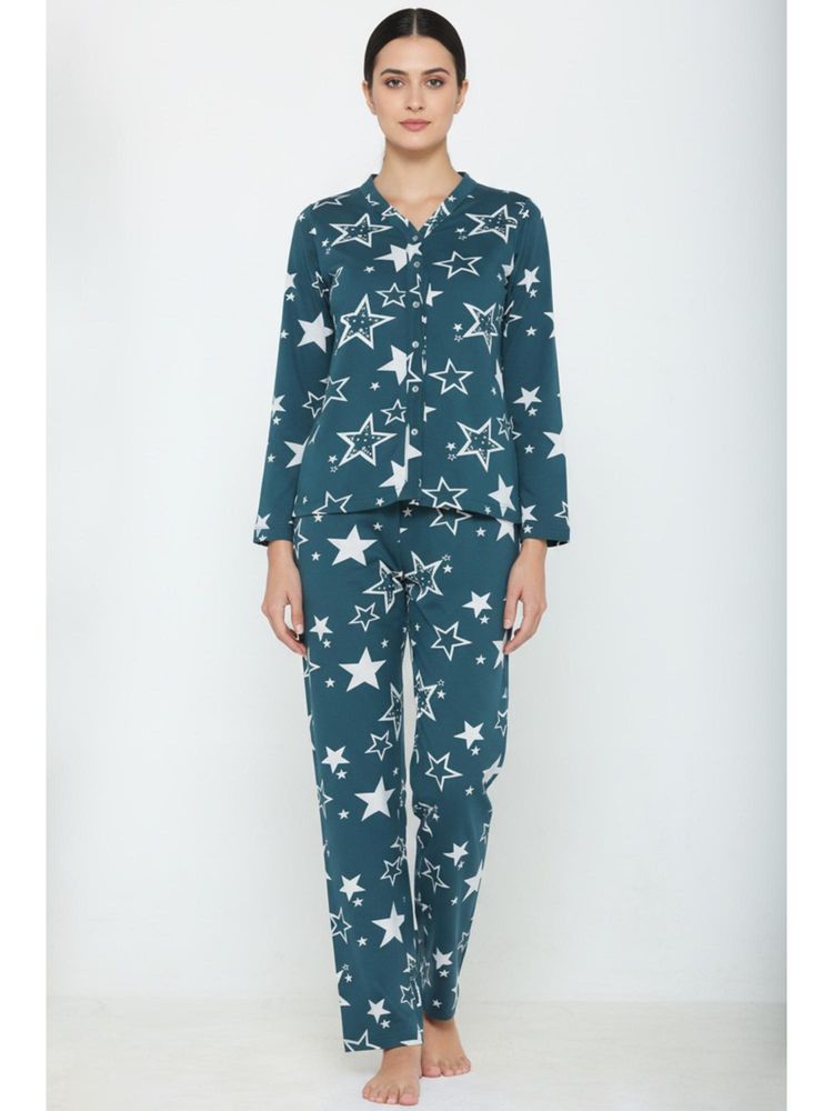 Zivame Knit Cotton Pyjama Set - Mountain View-picture-13