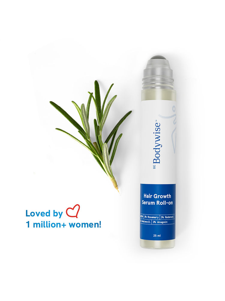 Be Bodywise Hair Growth Serum Roll On - 3% Rosemary, 3% Redensyl & 2% Aminexil For New Hair Growth-picture-14