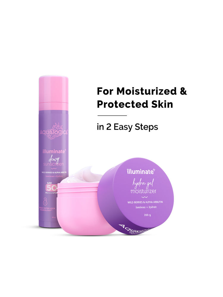 Aqualogica Skin Illuminate Duo With Illuminate Sunscreen And Hydra Gel Moisturizer-picture-10