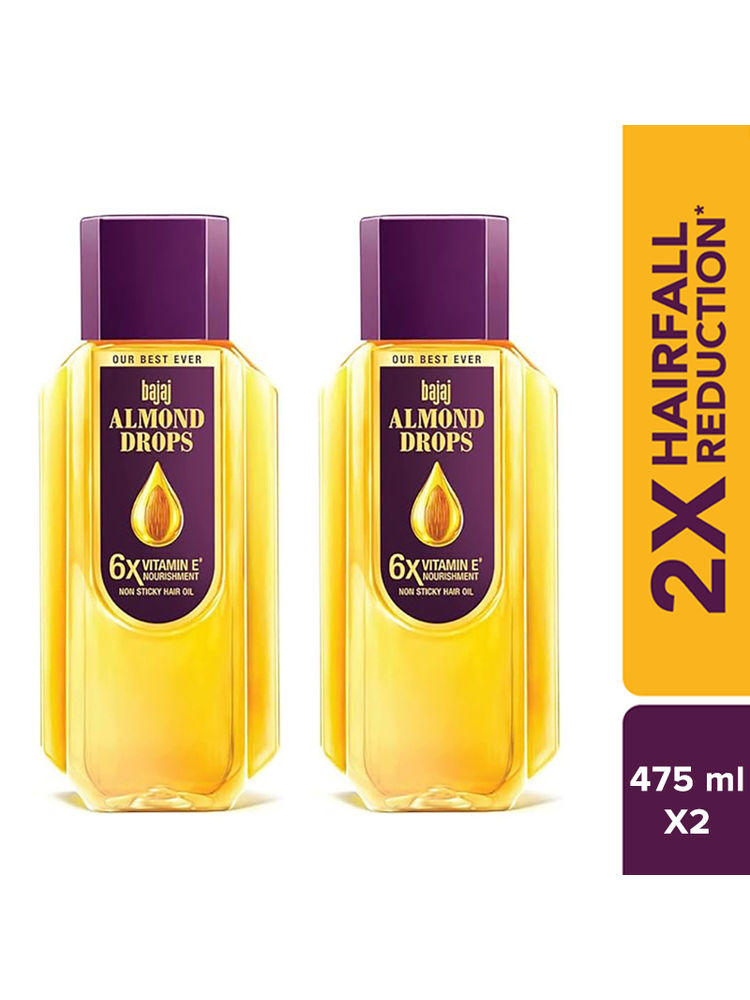 Bajaj Almond Drops Almond Oil 6X Vitamin E Nourishment Non Sticky Hair Oil - Pack Of 2-picture-38