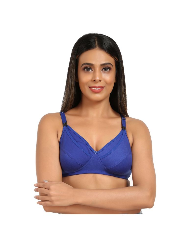 Mine4Nine Mother Care Non Padded Feeding Blue Color Bra-picture-14