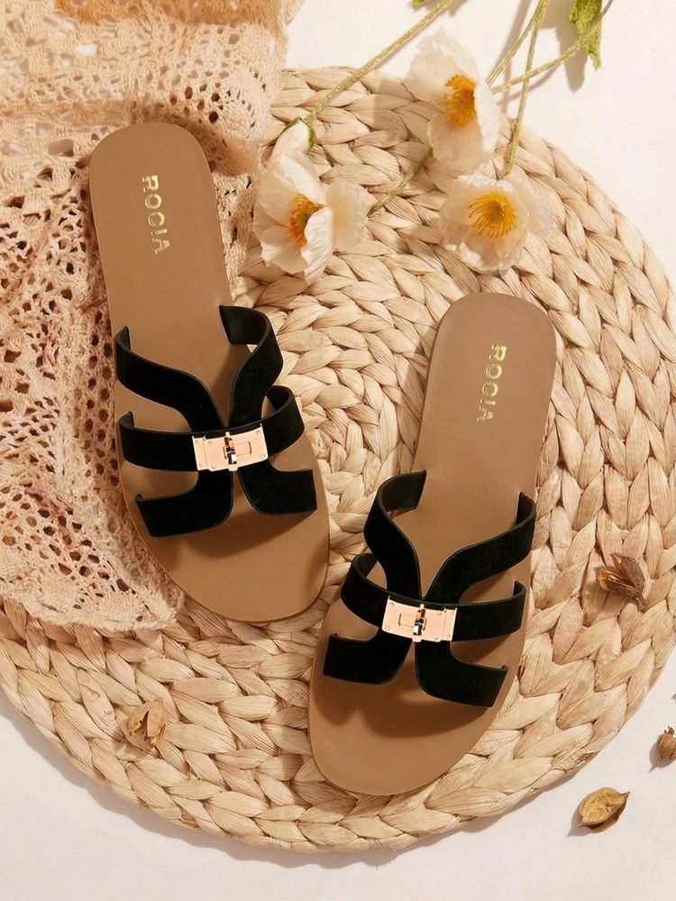 ROCIA By Regal Black Women Stylish Flats-picture-24