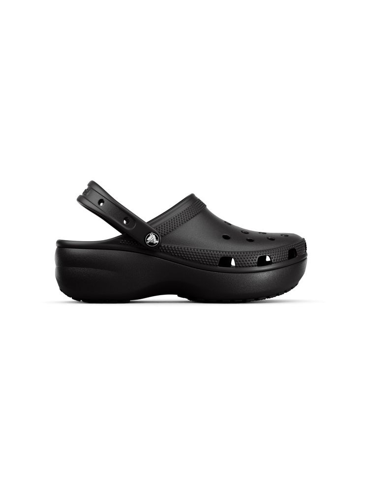 Crocs Classic Platform Women Black Clogs-picture-13