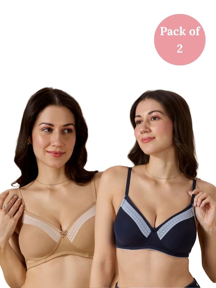 bodyline Valentine Cotton Bra for Women (Pack of 2)-picture-19