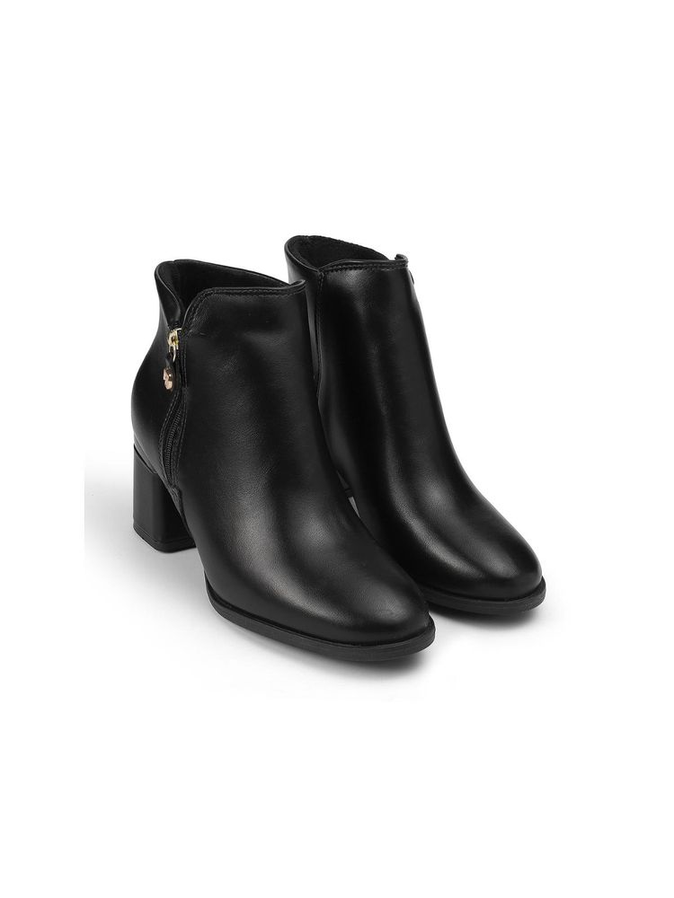 MODARE Black Block Heel Chelsea Boots-picture-15