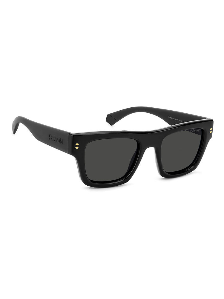 Polaroid Men Grey Square Full Rim Sunglass (51)-image-24