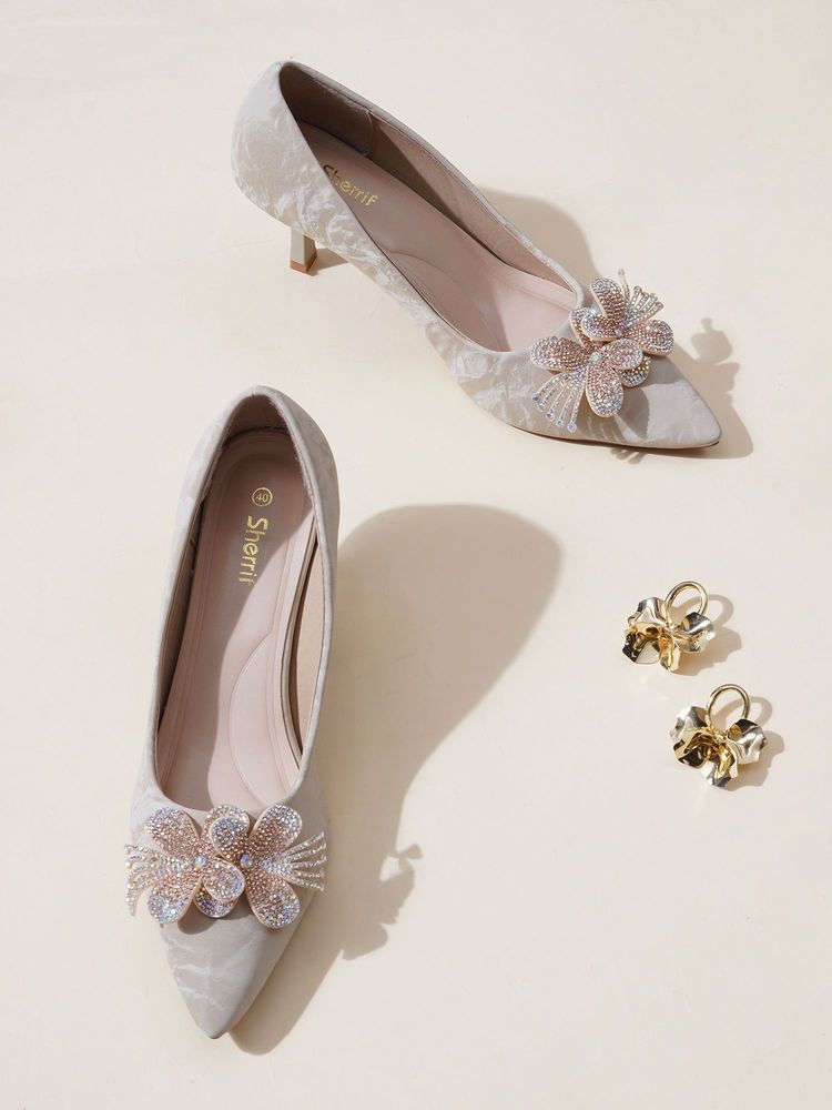 Sherrif Shoes Women Beige Pumps-image-45