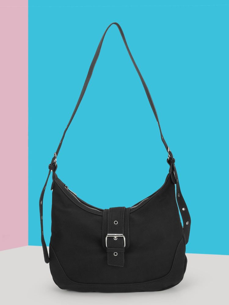Mochi Women Black Solid Shoulder Bag-image-20
