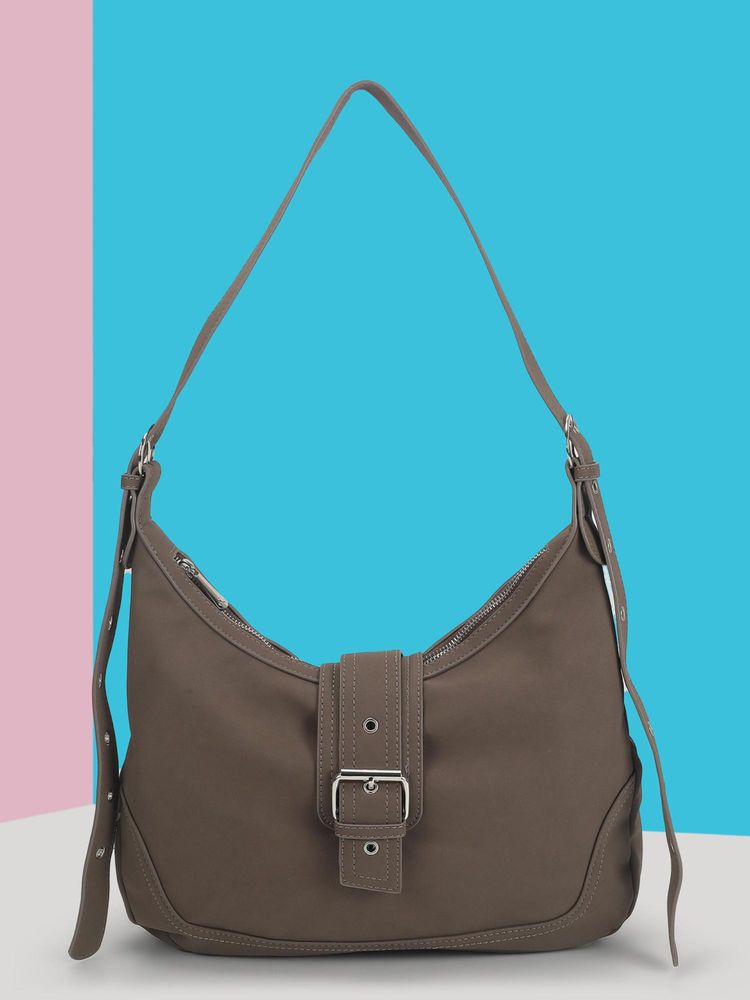 Mochi Women Dark Brown Solid Shoulder Bag-image-48