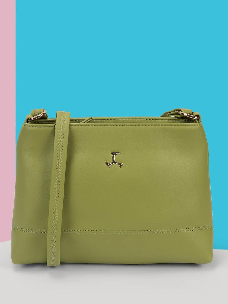 Mochi Women Green Solid Sling Bag-picture-16