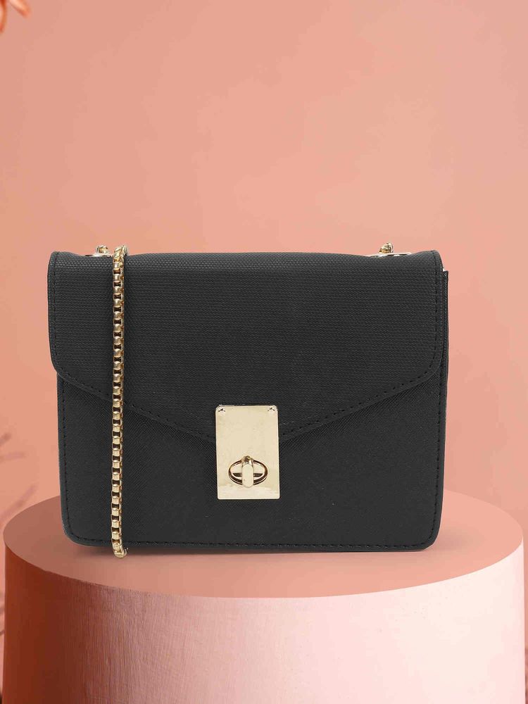 Metro Women Black Sling Bag-picture-11
