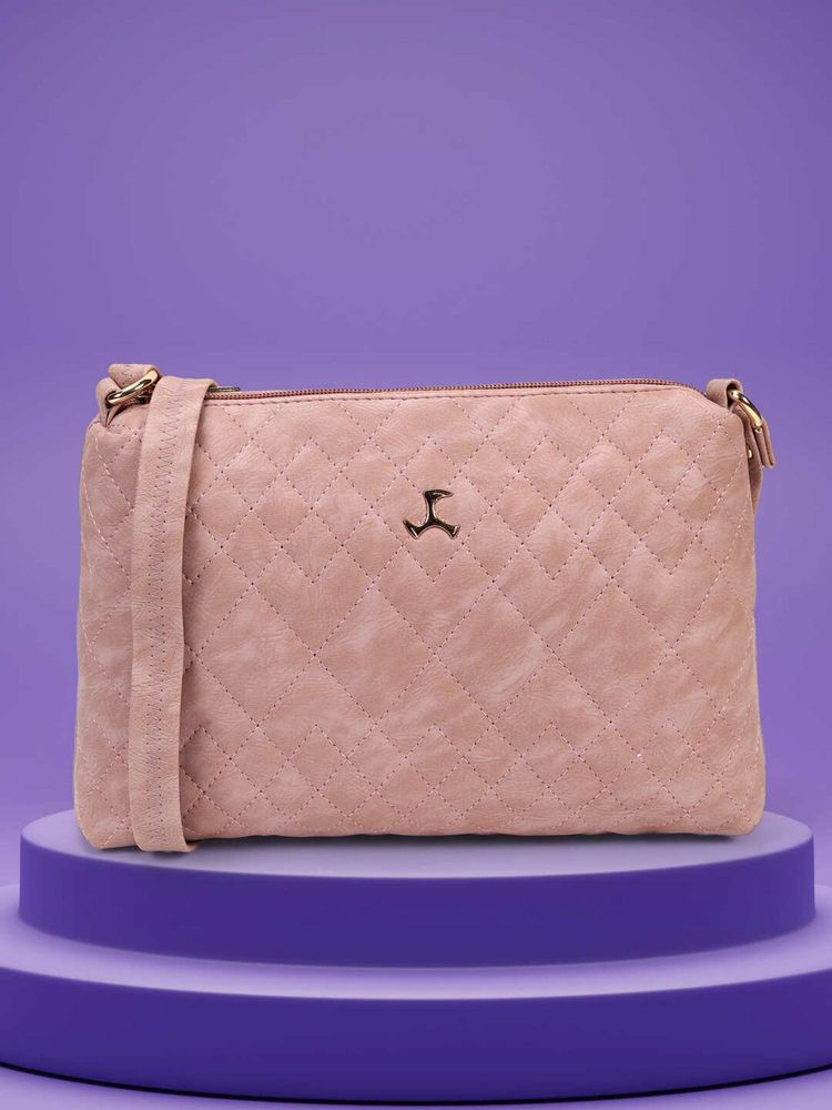 Mochi Women Pink Zipper Sling Bag-picture-24