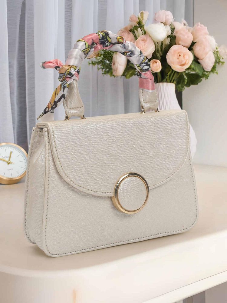 Mochi Women Off White Solid Sling Bag-picture-31